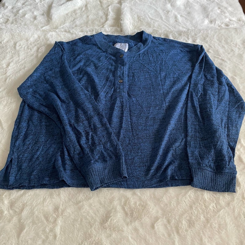 abercrombie and fitch blue quarter button up sweater shirt size medium